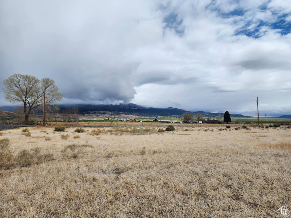 Mountain view featuring a rural view