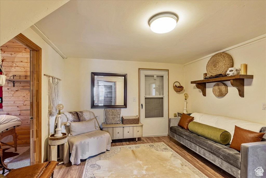 Interior space featuring wood finished floors