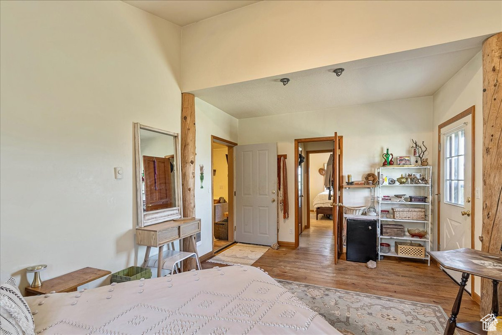Bedroom featuring wood finished floors