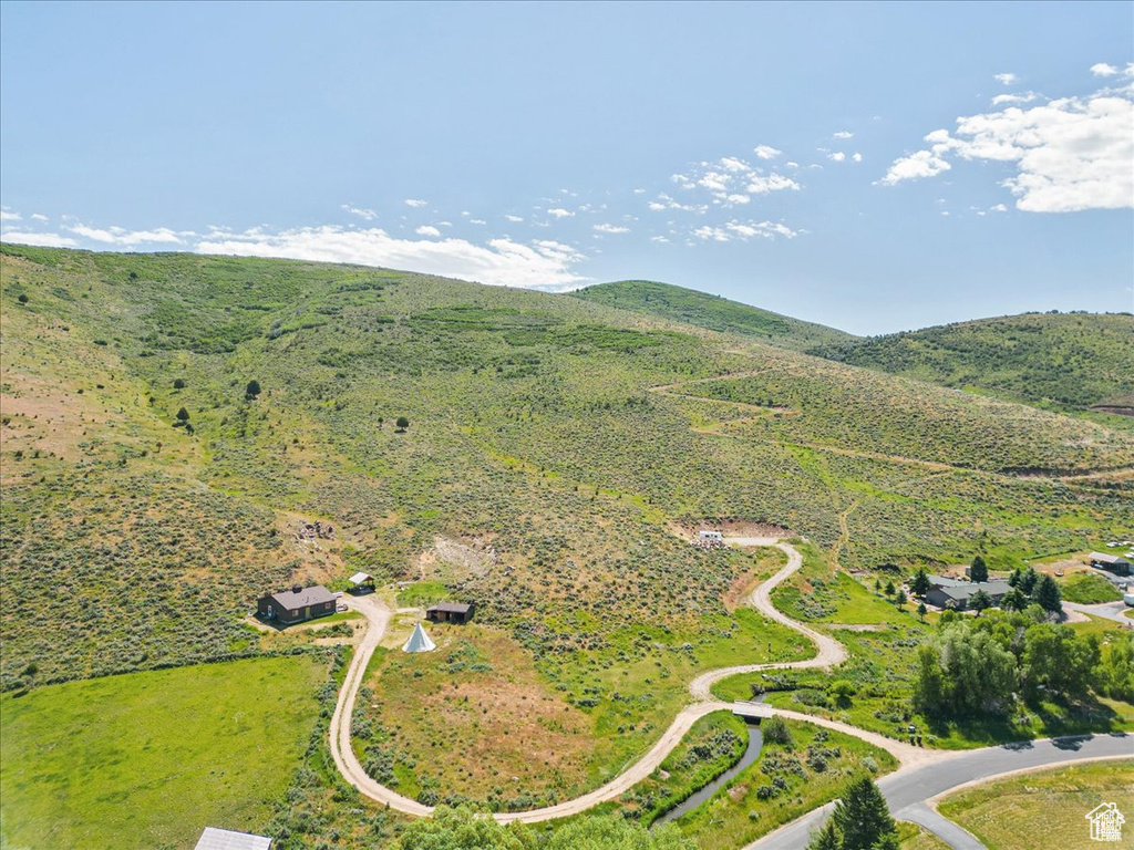 Bird's eye view featuring a mountain view