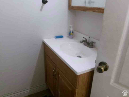 Bathroom featuring vanity
