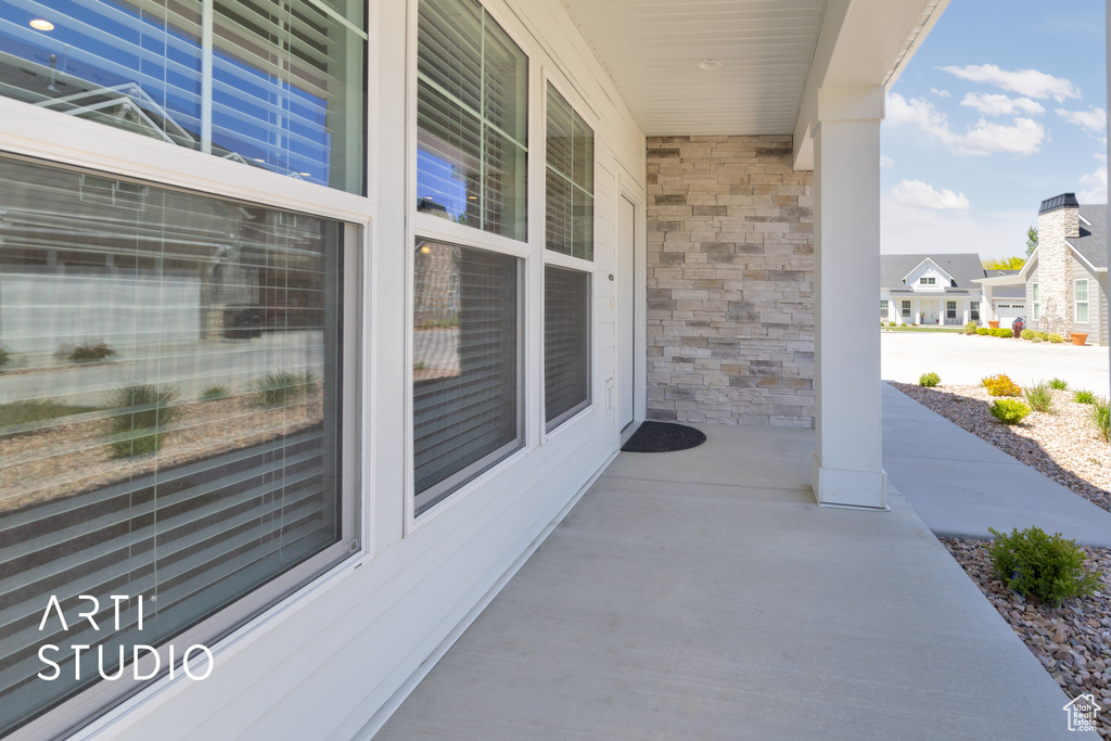 View of patio / terrace with a porch