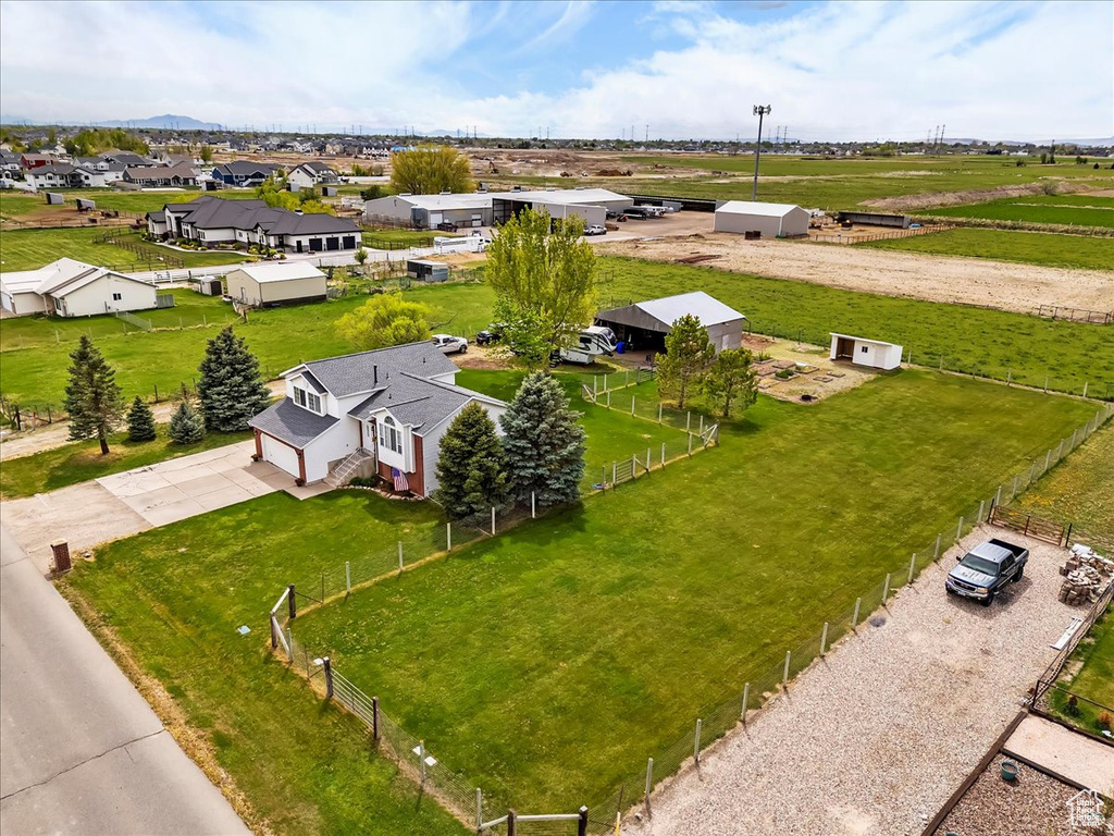Drone / aerial view featuring a rural view