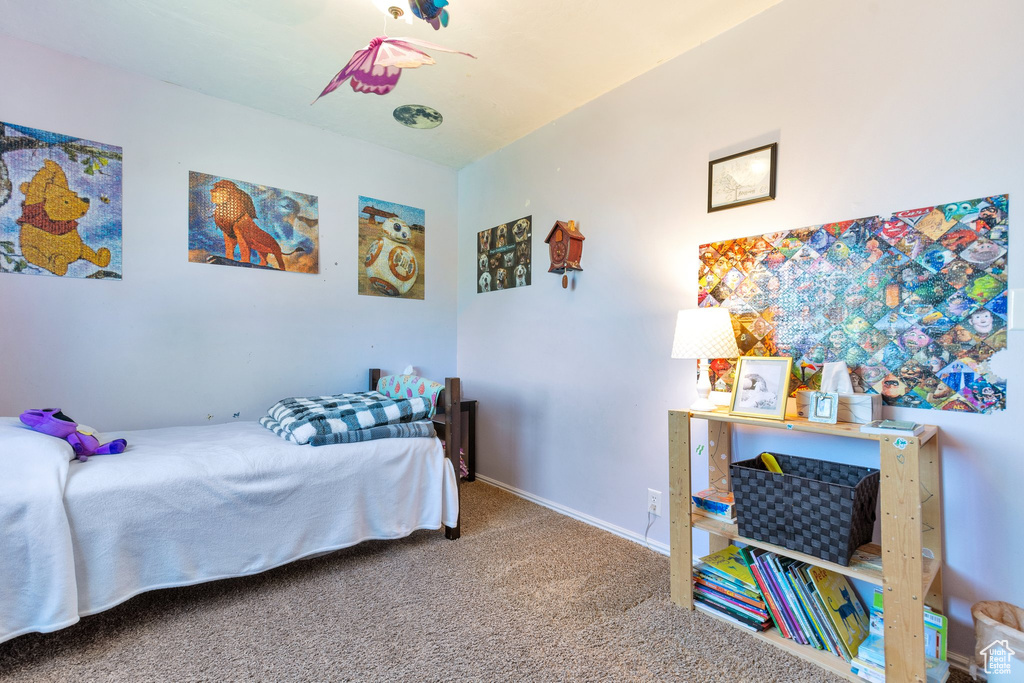 View of carpeted bedroom