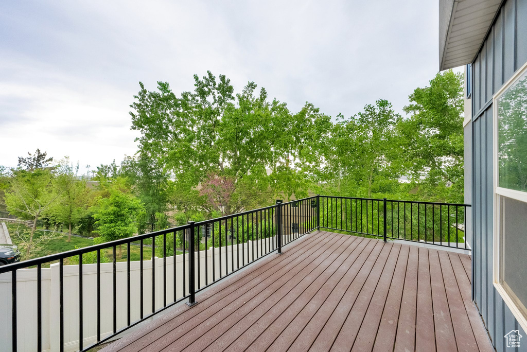 View of wooden deck