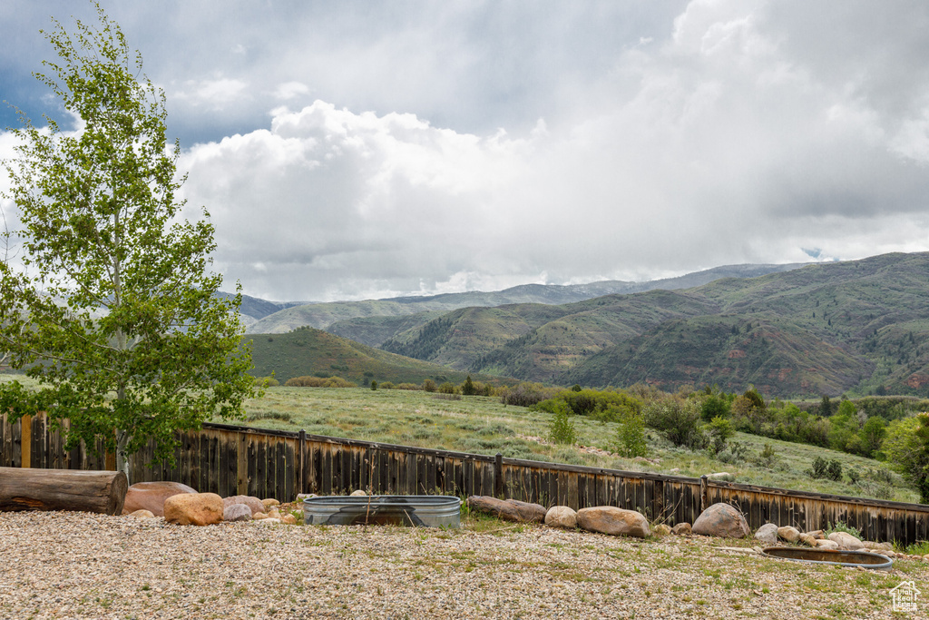 View of mountain backdrop