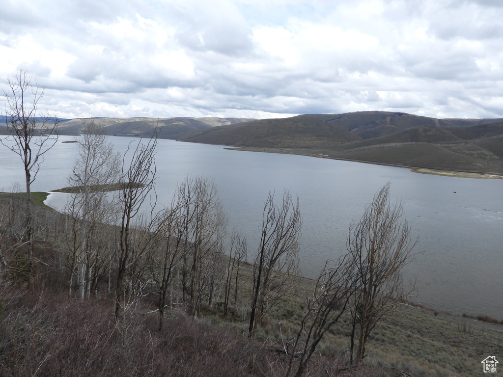 Water view featuring a mountain view