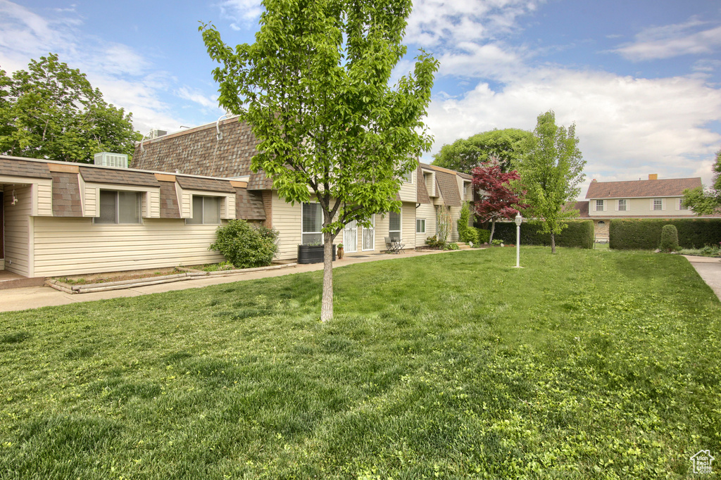 View of grassy yard