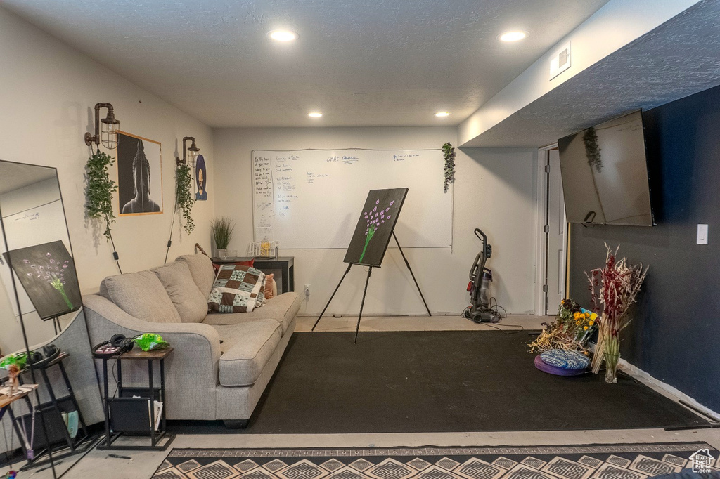 Living room featuring recessed lighting