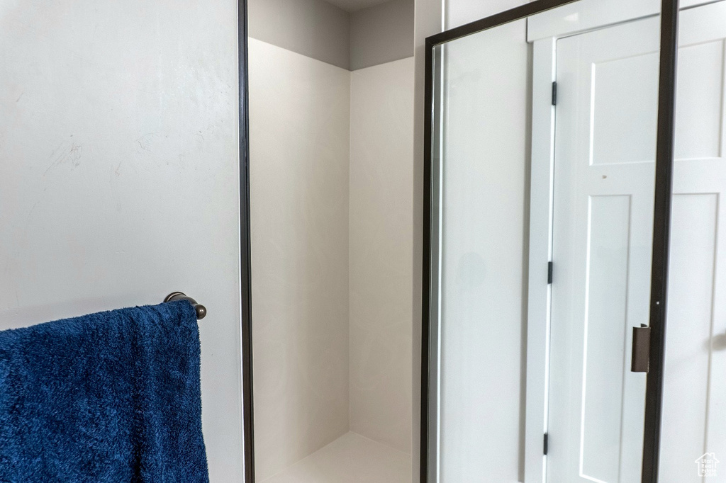 Bathroom with a shower stall