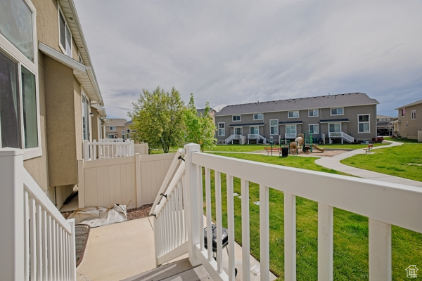 Balcony with a residential view