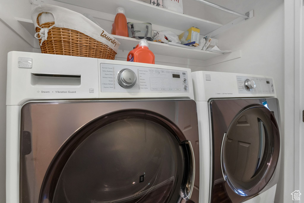 Laundry area with separate washer and dryer and laundry area
