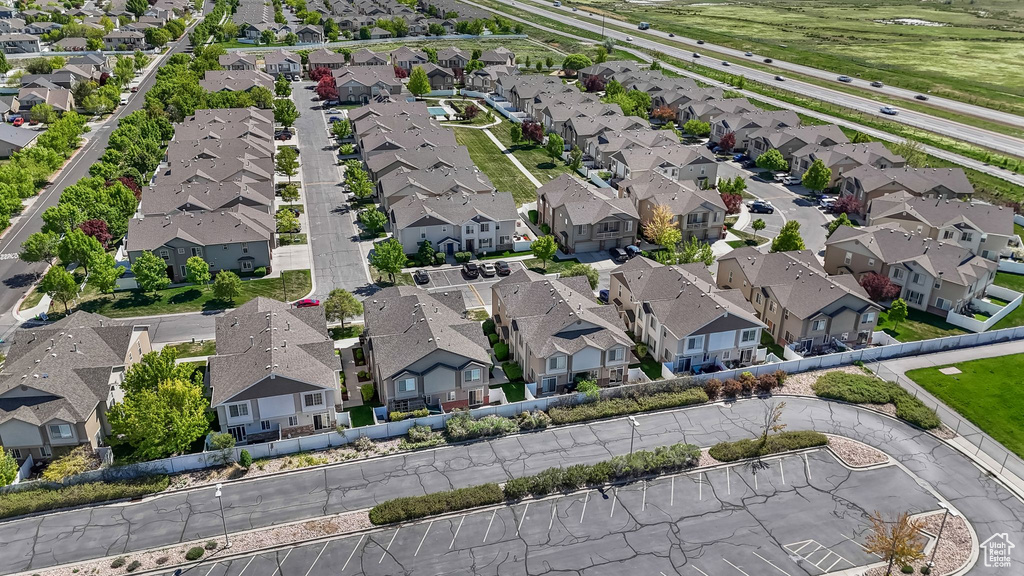 Aerial view with a residential view