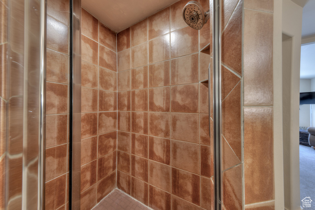 Bathroom with a shower stall