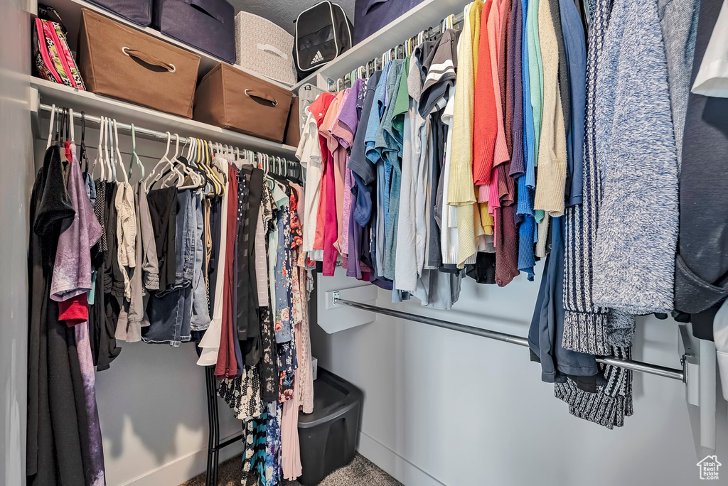 View of walk in closet