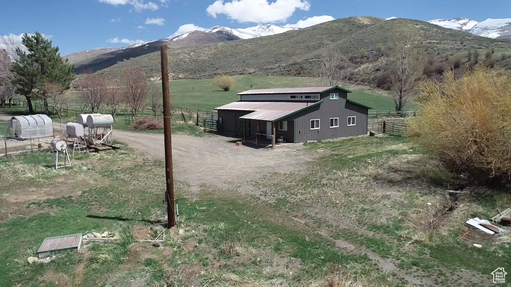 Mountain view featuring a rural view