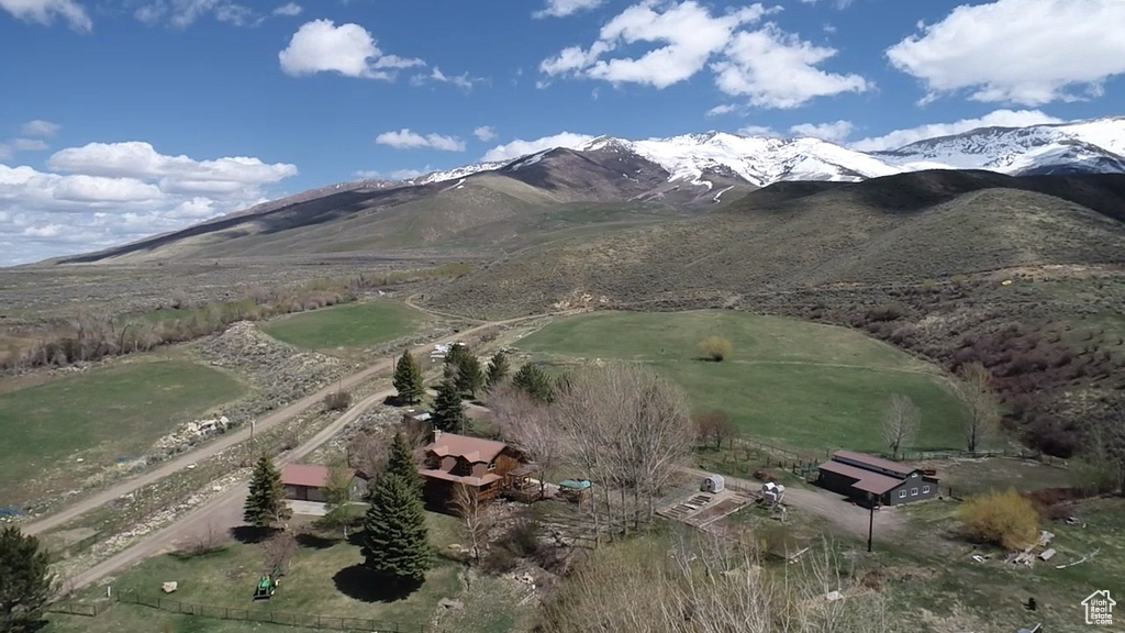 Mountain view featuring a rural view