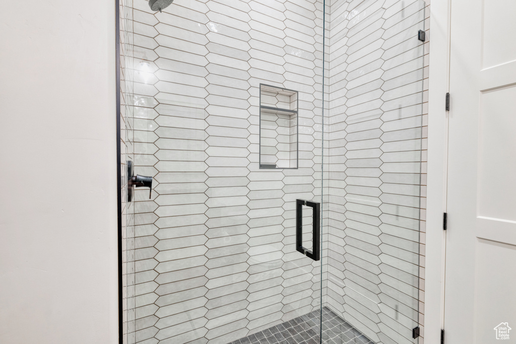 Bathroom with a stall shower