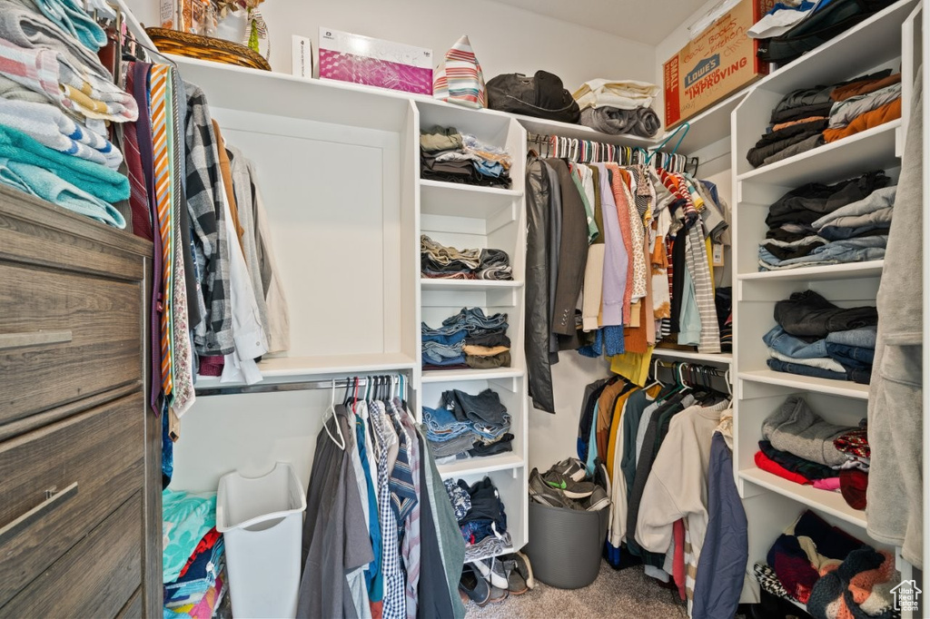 View of walk in closet