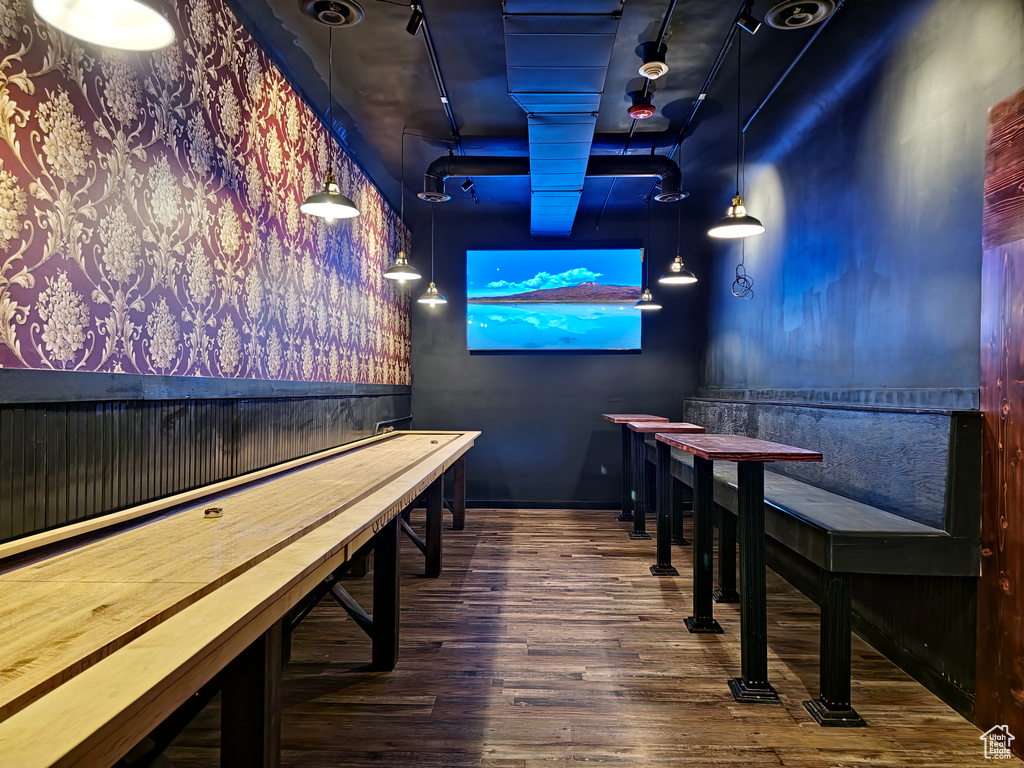 Interior space featuring wood finished floors