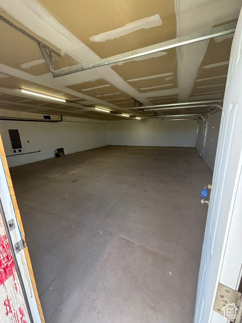 Garage with electric panel