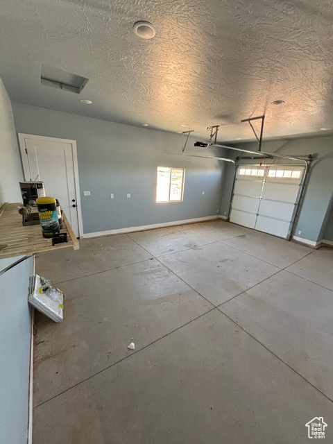 Garage with baseboards