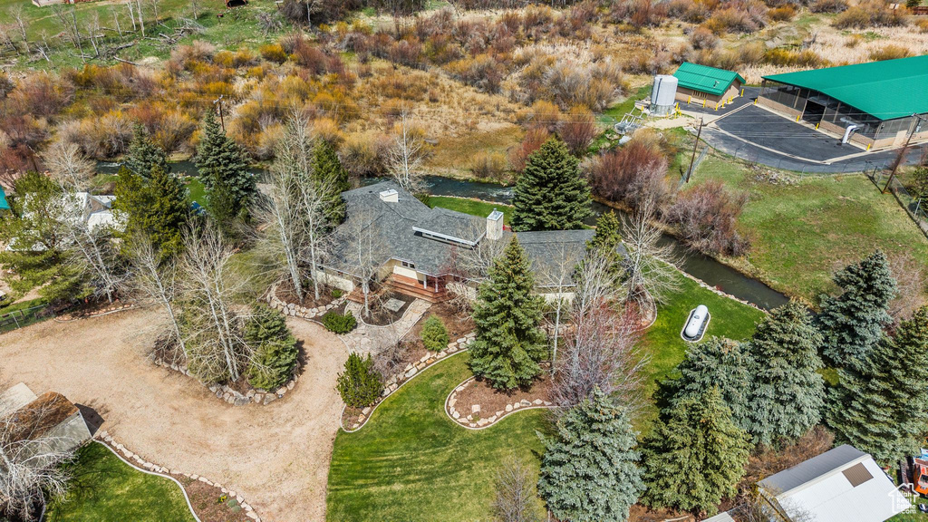 Birds eye view of property