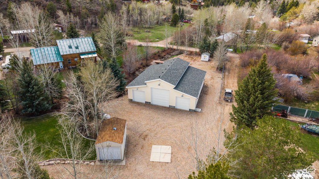Birds eye view of property