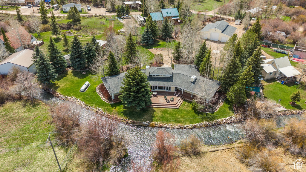Birds eye view of property featuring a residential view
