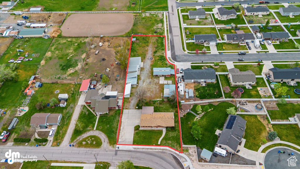 Drone / aerial view featuring a residential view