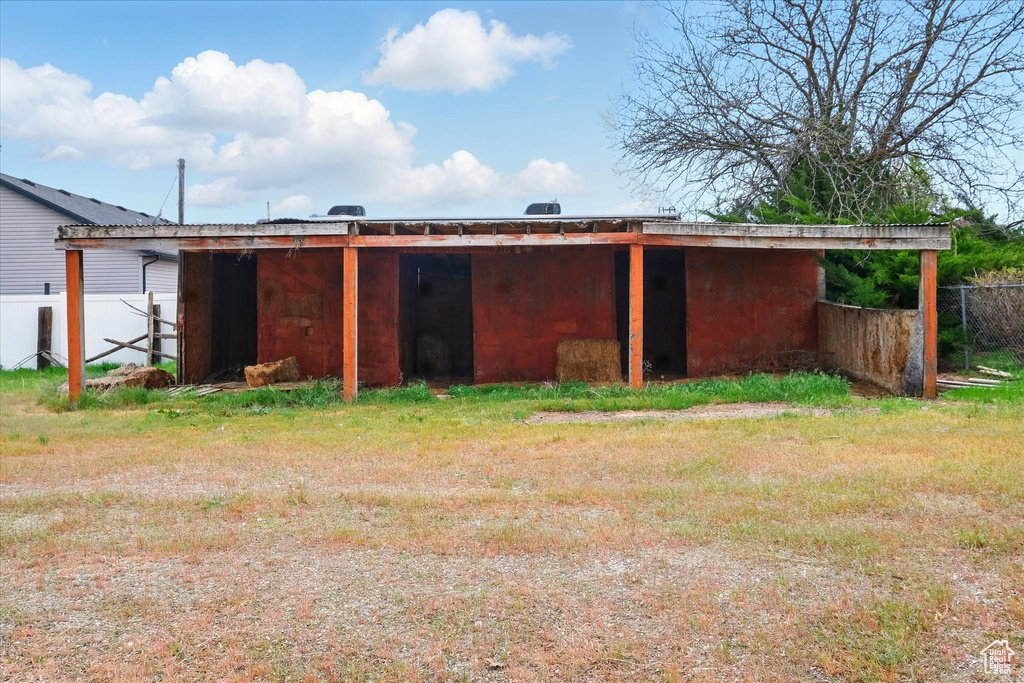 View of outdoor structure