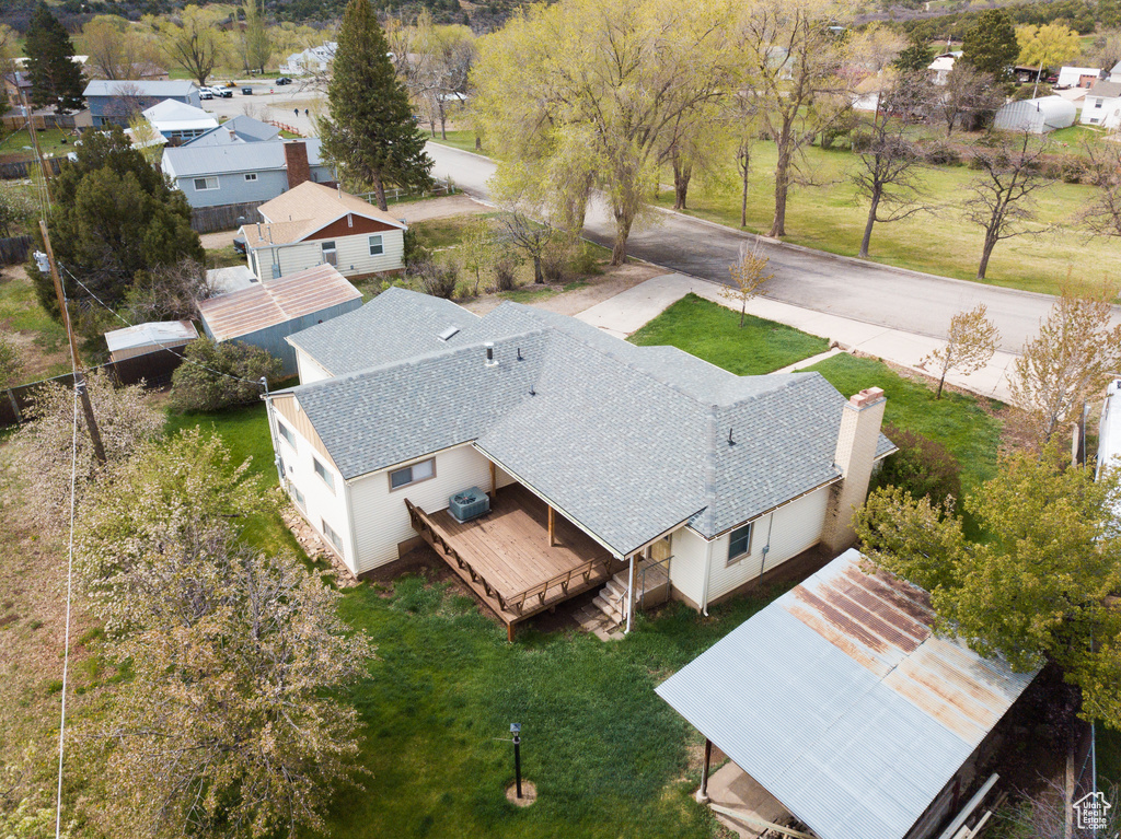 Bird\'s eye view with a residential view