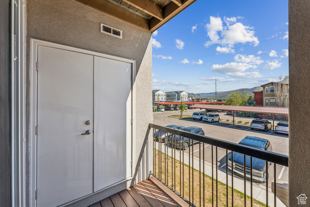 Balcony with visible vents