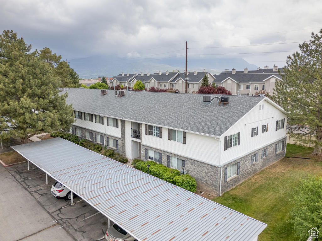 Aerial view with a residential view