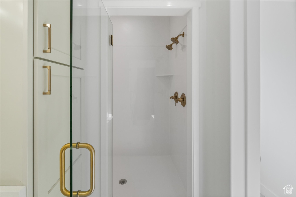Bathroom featuring a stall shower