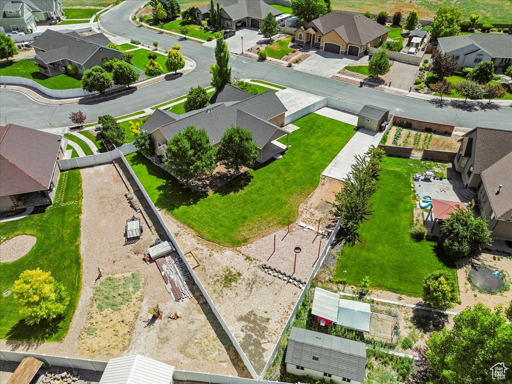 Drone / aerial view featuring a residential view