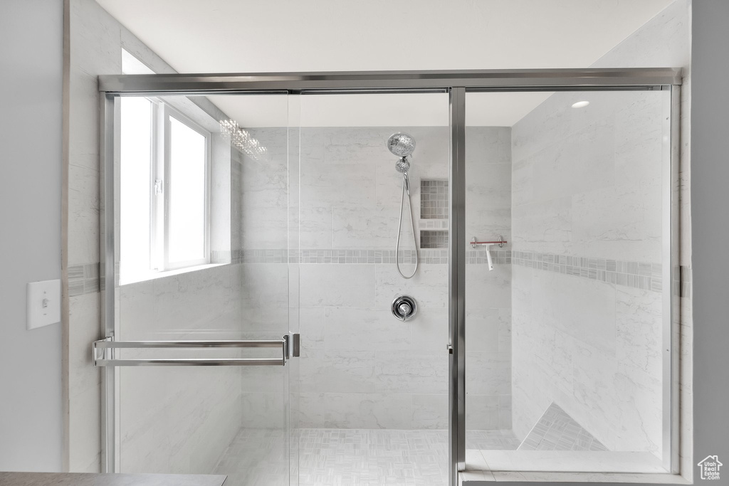 Full bathroom with a stall shower