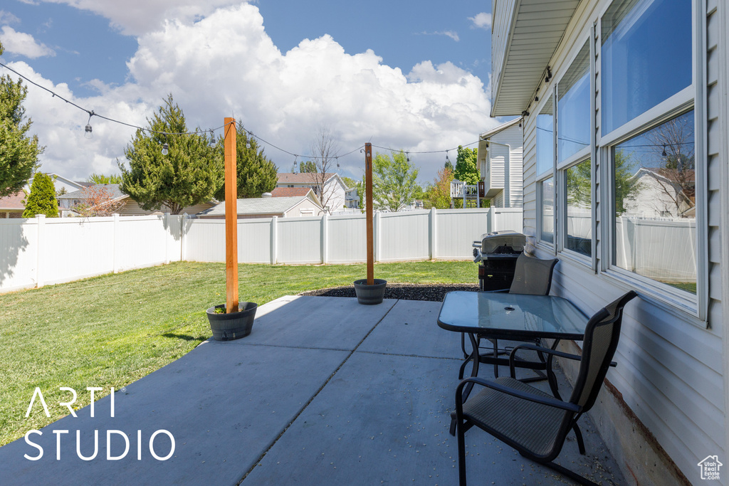 View of patio / terrace featuring a fenced backyard