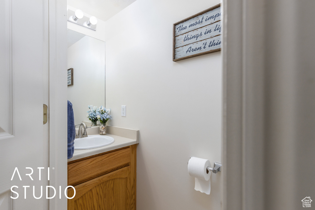 Bathroom featuring vanity