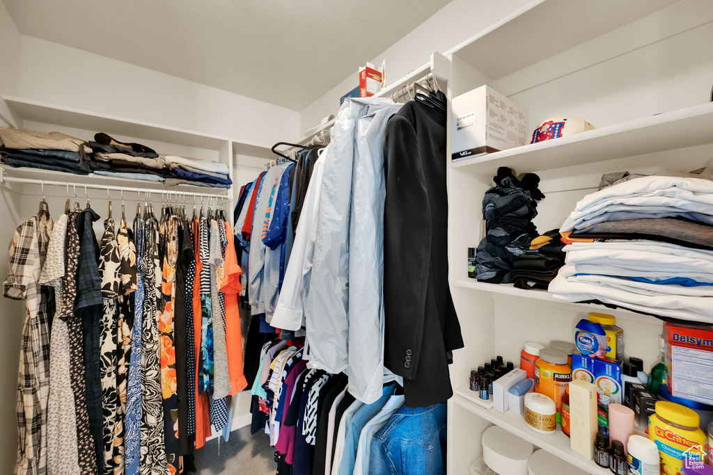 View of spacious closet