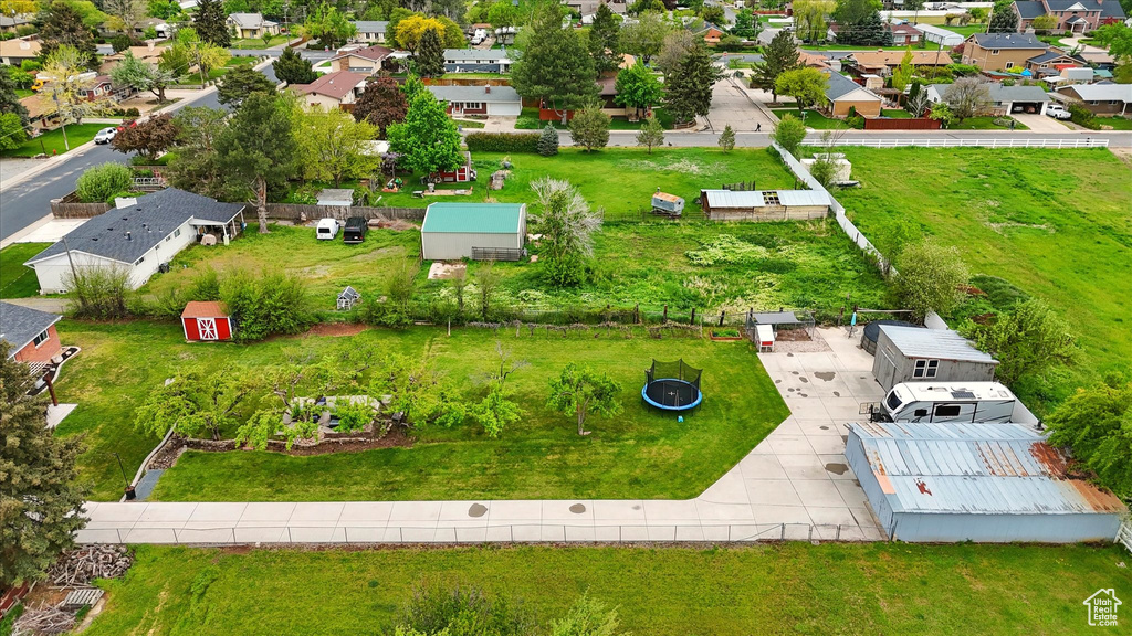 Drone / aerial view with a residential view