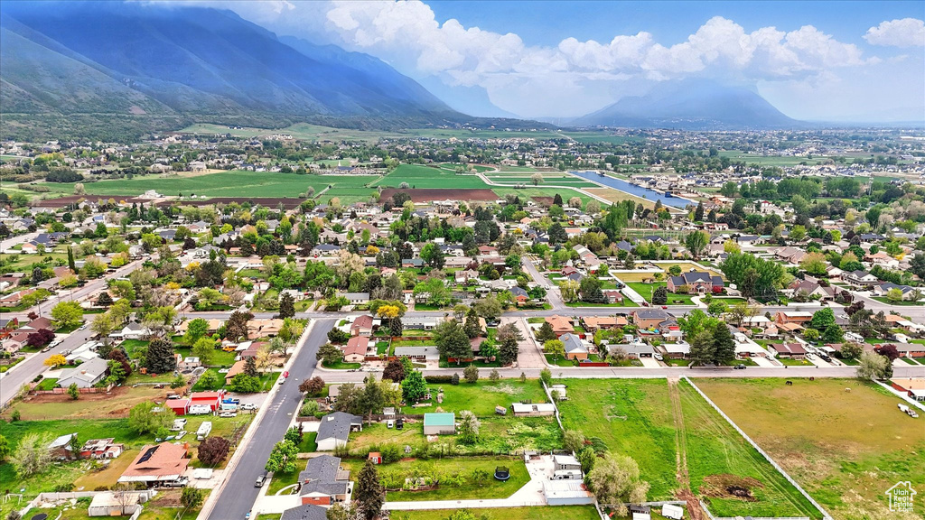 Bird\'s eye view featuring a mountain view and a residential view