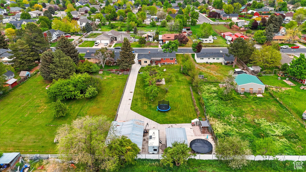 Aerial view with a residential view