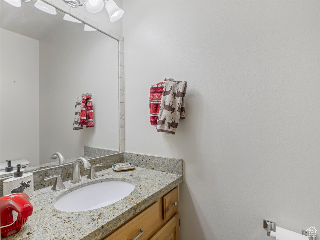 Bathroom featuring vanity