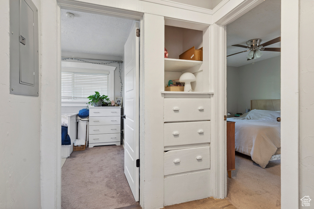 Closet featuring electric panel