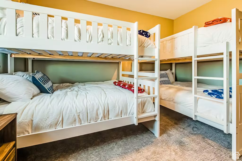 Bedroom with carpet flooring