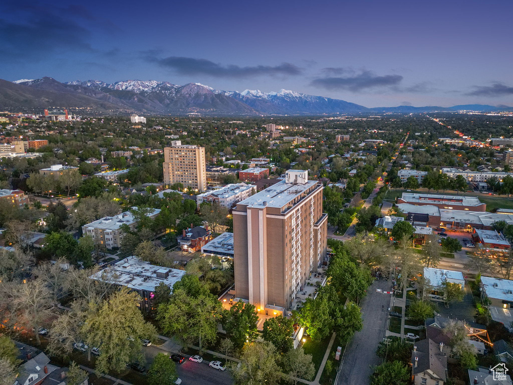 View of urban area with mountains