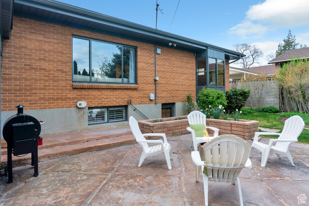 View of patio / terrace featuring fence
