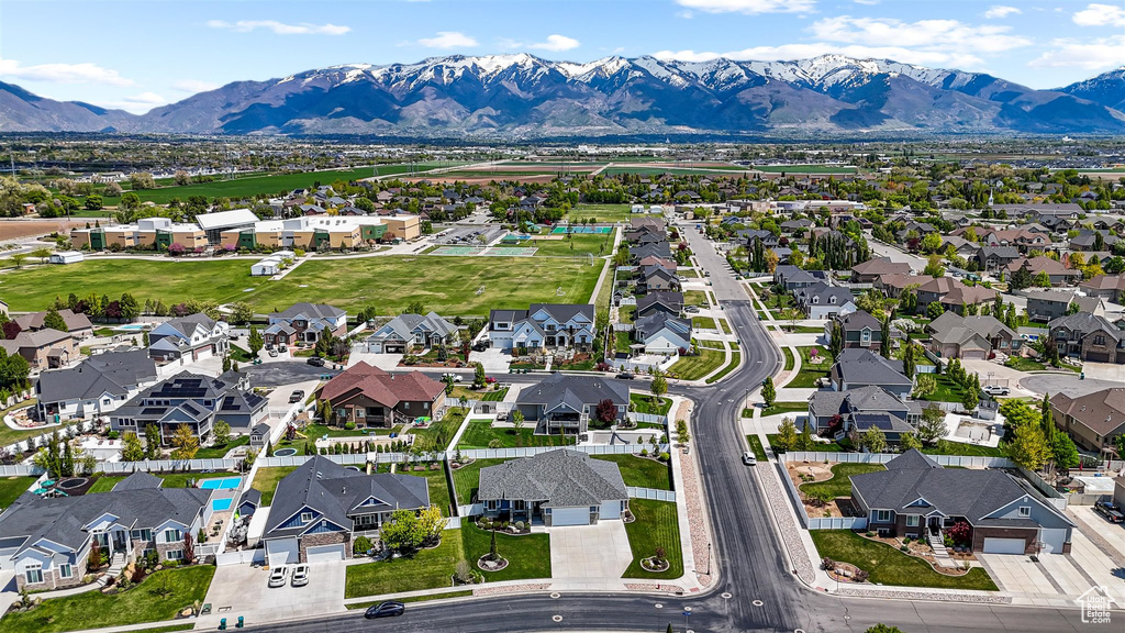 Bird\\\'s eye view featuring a mountain view and a residential view