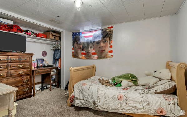 View of carpeted bedroom